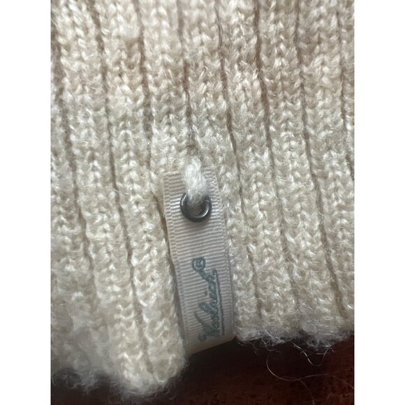 Woolrich Cable Knit Sweater Fisherman XL Ivory Wool Mohair GORP Cozy - Picture 3 of 7
